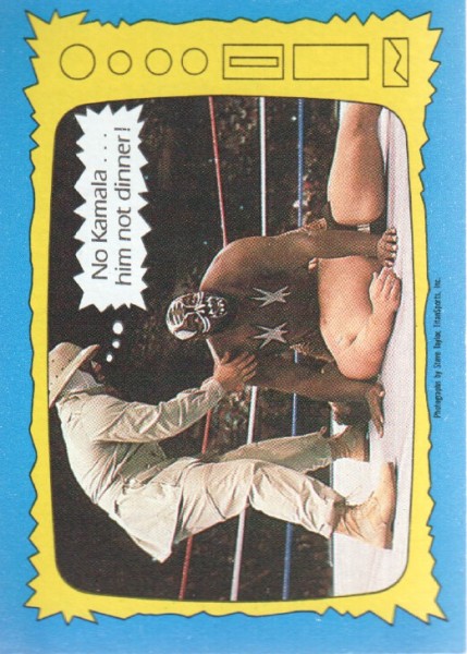 1987 Topps WWF #70 No Kamala...him not dinner! SS