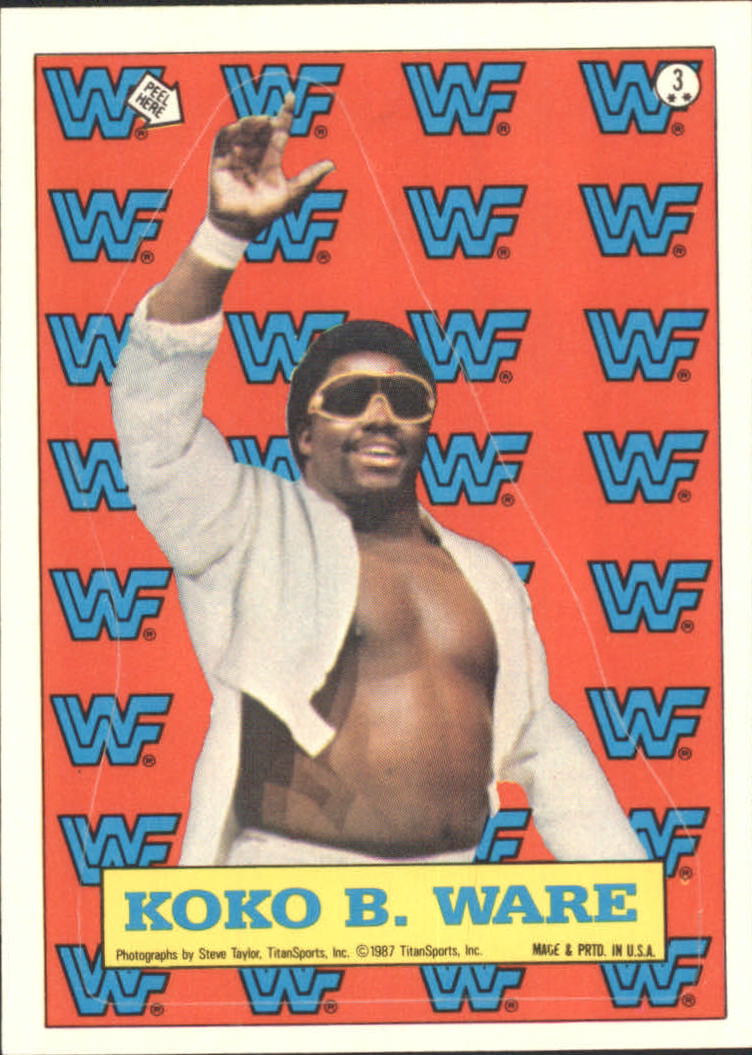 1987 Topps WWF Stickers #3 Koko B. Ware