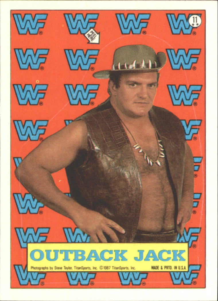 1987 Topps WWF Stickers #11 Outback Jack