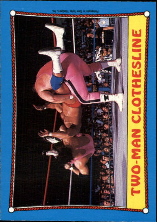 1987 O-Pee-Chee WWF #22 Two-Man Clothesline RA