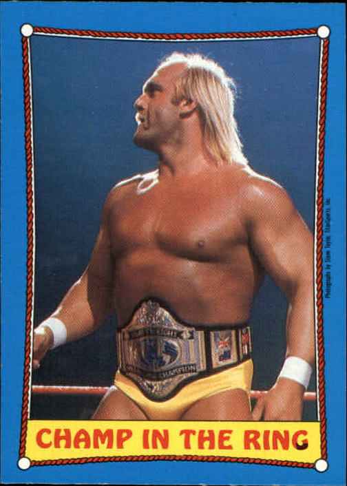 1987 O-Pee-Chee WWF #37 Champ in the Ring RA