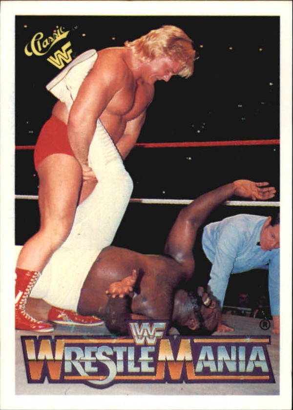 1990 Classic WWF History of WrestleMania #1 Greg The Hammer Valentine/Junk Yard Dog