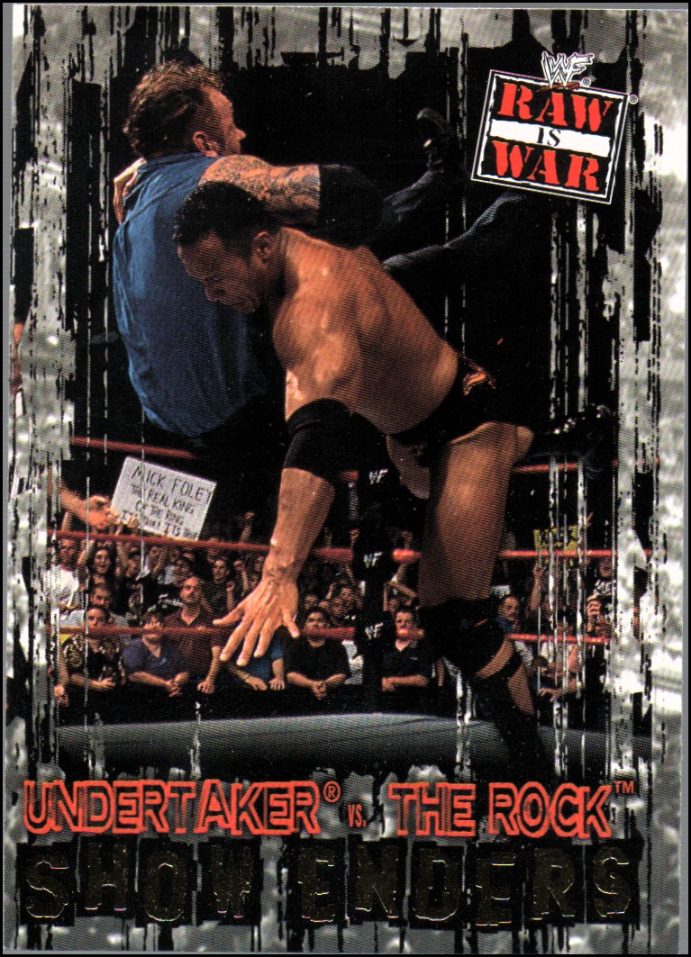 2001 Fleer WWF Raw Is War #93 Undertaker vs. The Rock SE