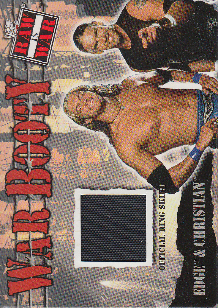 2001 Fleer WWF Raw Is War Booty #NNO Edge & Christian/Ring Skirt