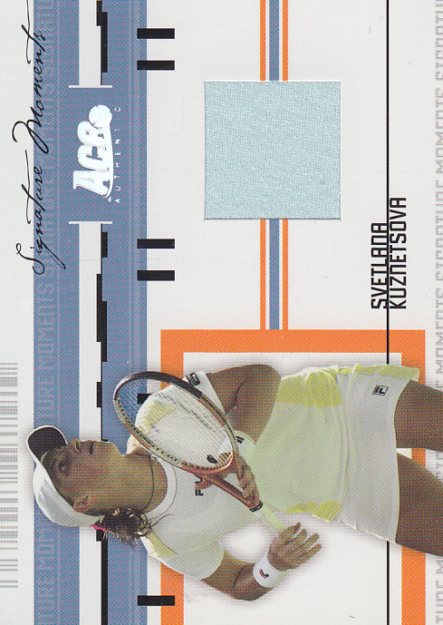 2005 Ace Authentic Signature Series Signature Moments Jersey #SM9 Svetlana Kuznetsova