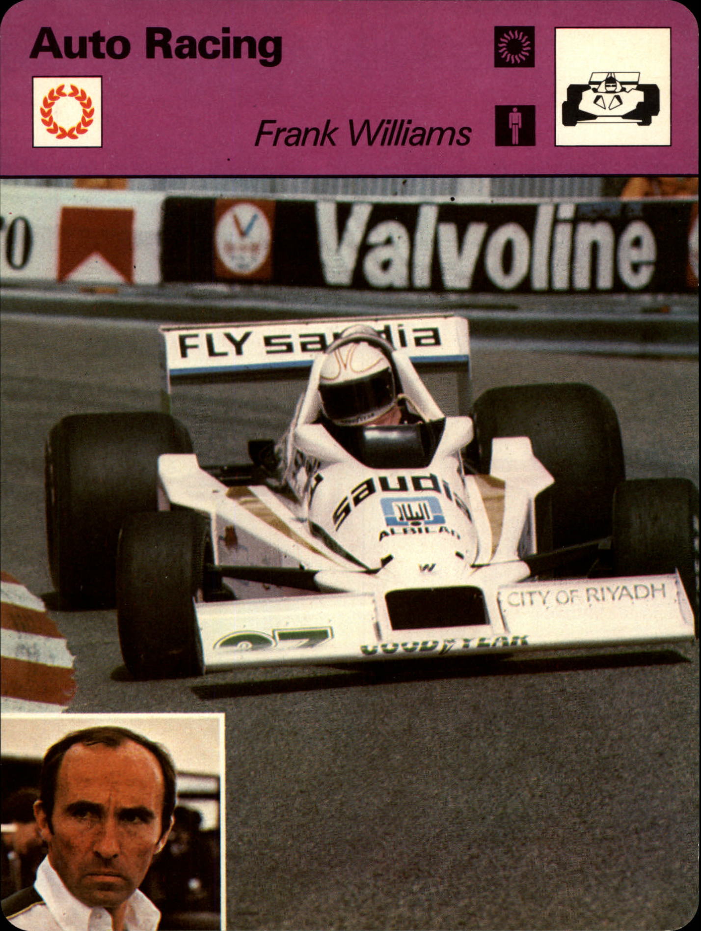 1977-79 Sportscaster Series 86 #8604 Frank Williams - . Oversized. - NM-MT