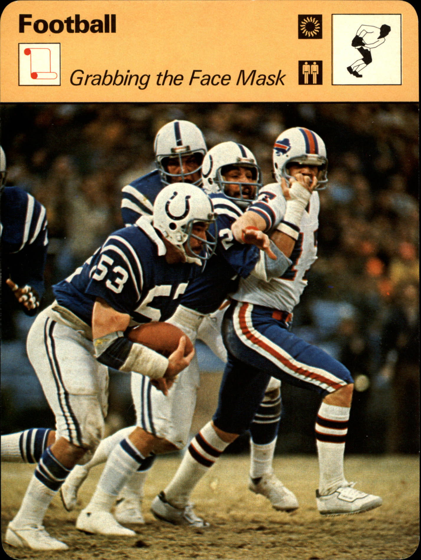 1977-79 Sportscaster Series 39 #3921 Grabbing the Face Mask