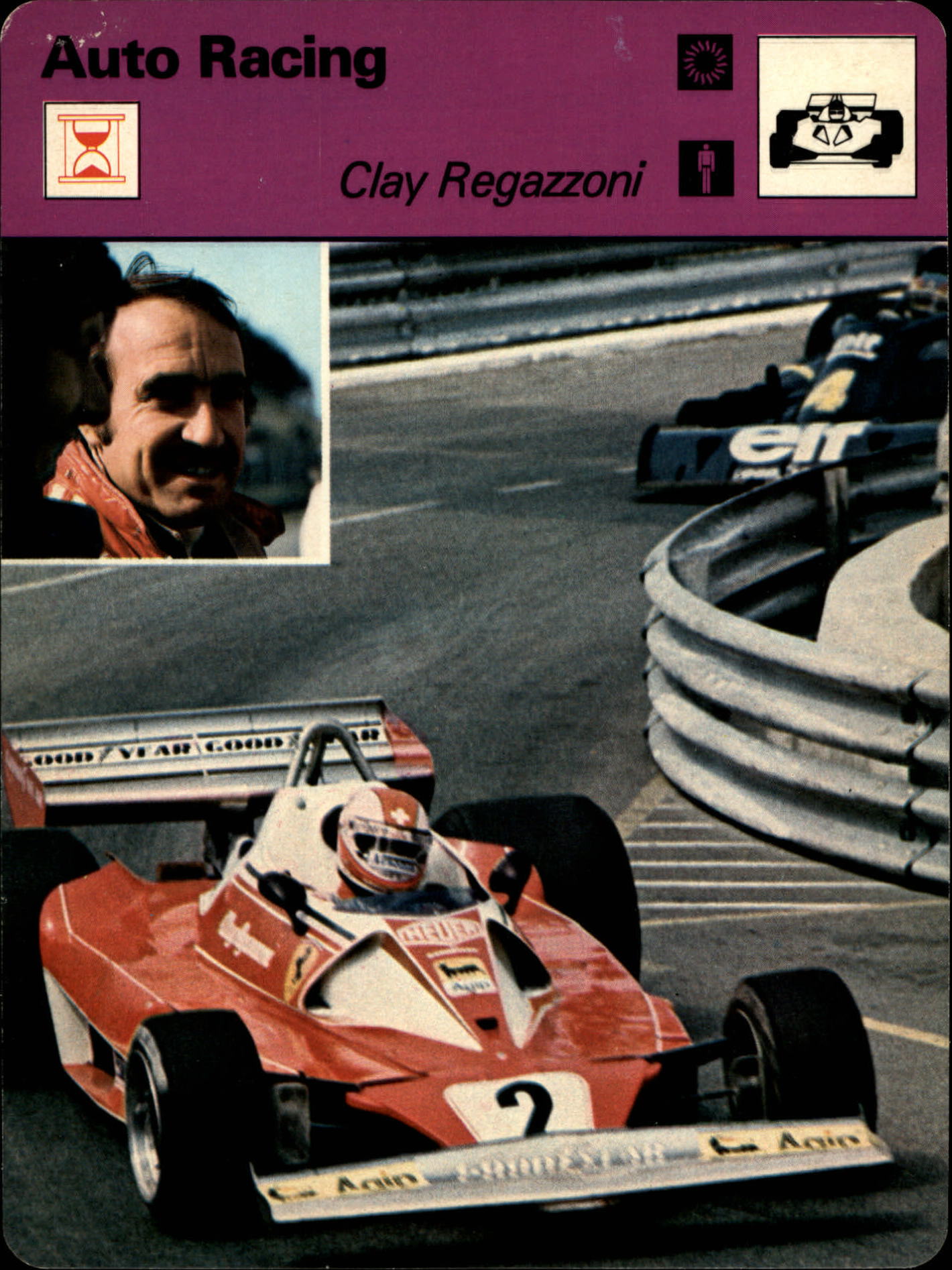 1977-79 Sportscaster Series 4 #401 Clay Regazzoni