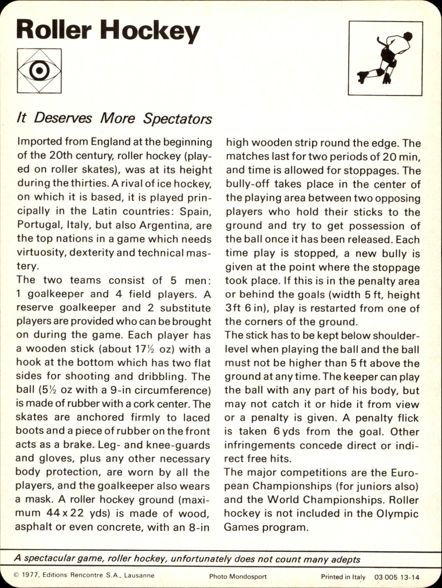 1977-79 Sportscaster Series 13 #1314 It Deserves More Spectators back image