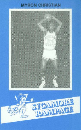 1982-83 Indiana State #20 Myron Christian BK