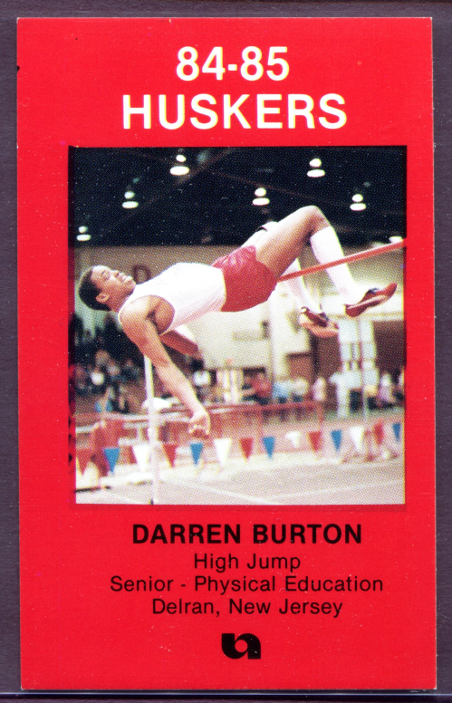 1984-85 Nebraska #29 Darren Burton Track