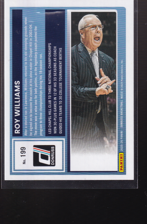 2025-26 Donruss #199 Roy Williams back image