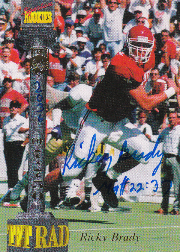 1994 Signature Rookies Tetrad Autographs #2 Ricky Brady