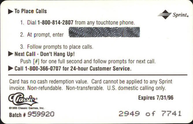 1995 Assets Gold Phone Cards $2 #27 Marshall Faulk back image
