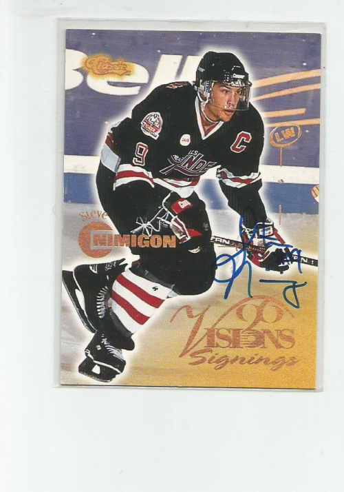 1996 Visions Signings Autographs Gold #44 Steve Nimigon