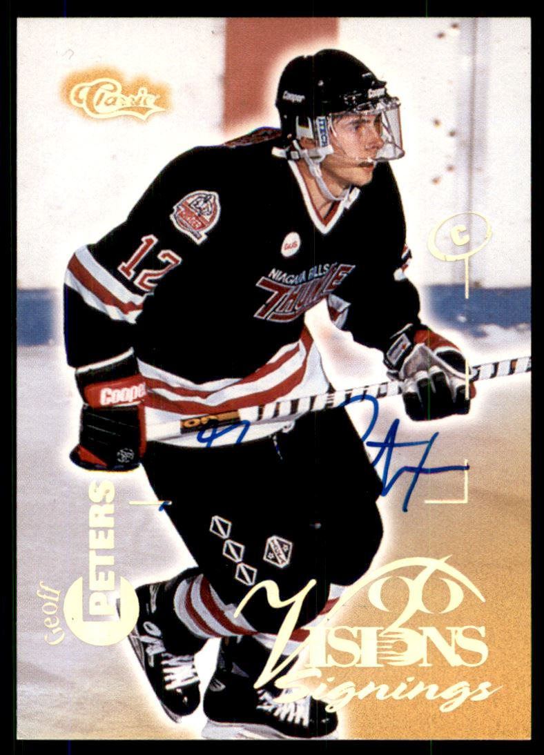 1996 Visions Signings Autographs Gold #50 Geoff Peters