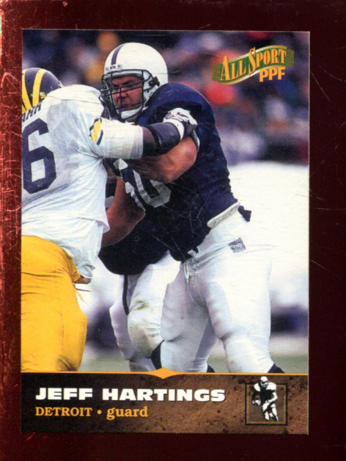 1996-97 Score Board All Sport PPF #54 Jeff Hartings