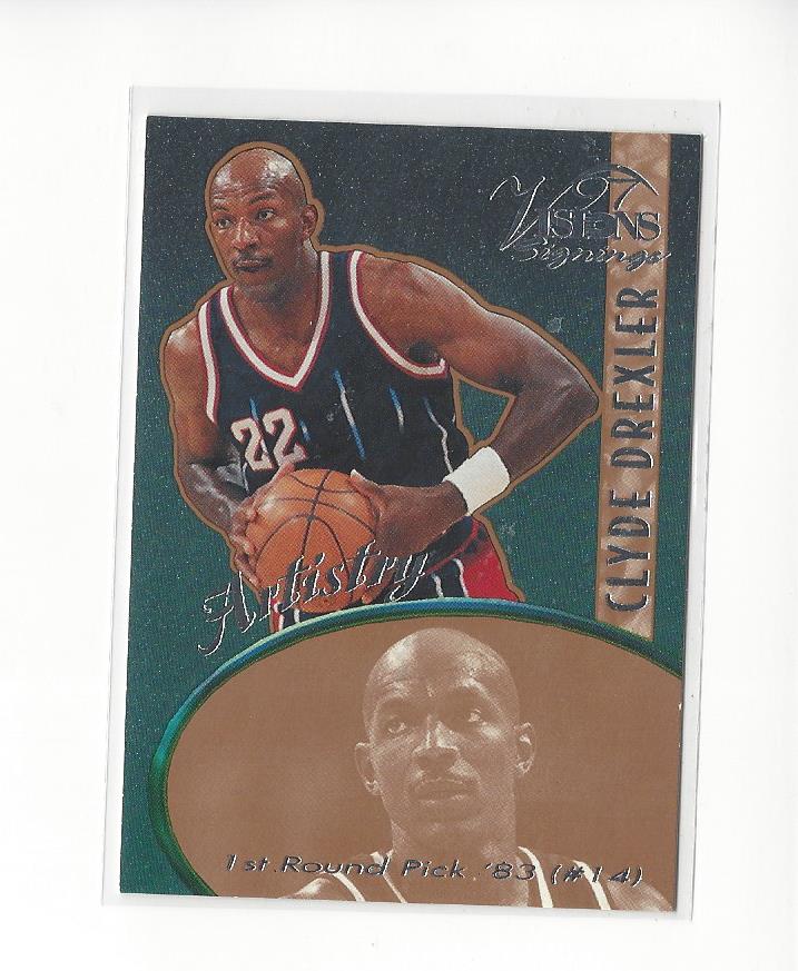 1997 Visions Signings Artistry #A9 Clyde Drexler