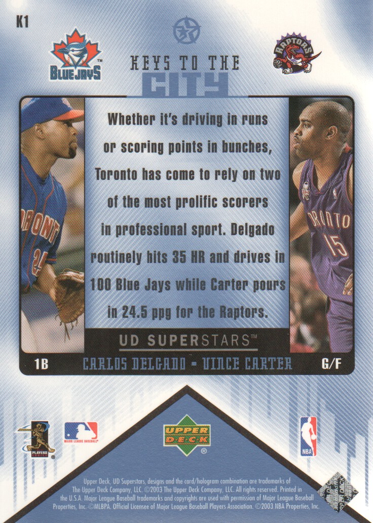 2002-03 UD SuperStars Multisport Keys to the City Insert Cards Pick from List - Bild 3 von 17