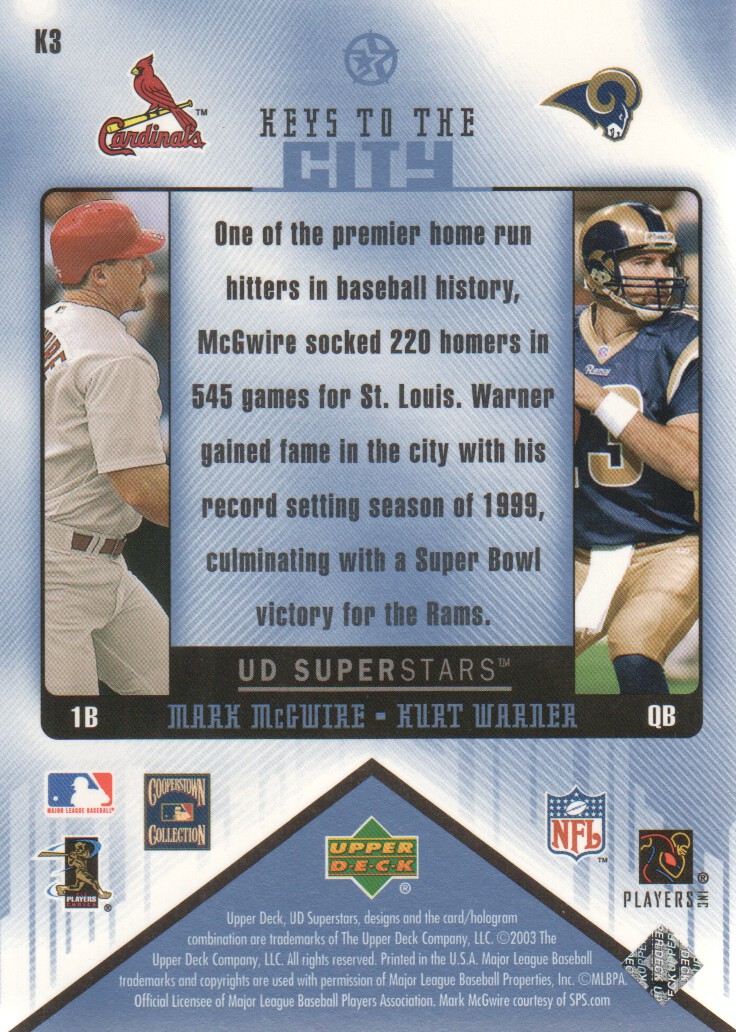 2002-03 UD SuperStars Multisport Keys to the City Insert Cards Pick from List - Bild 7 von 17