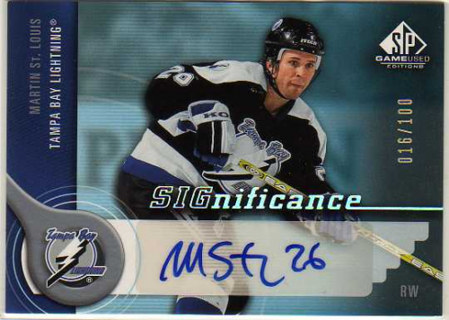 2005-06 SP Game Used SIGnificance #SSL Martin St. Louis