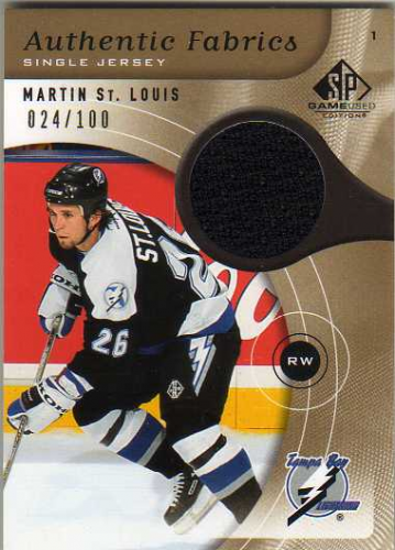 2005-06 SP Game Used Authentic Fabrics Gold #AFMS Martin St. Louis