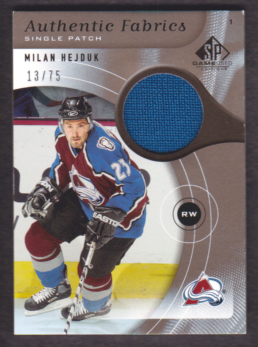 2005-06 SP Game Used Authentic Fabrics Patches #APHJ Milan Hejduk