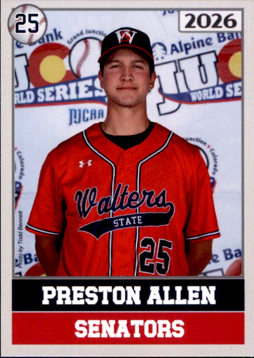 2026 Walters State Senators Juco Cards #1 Preston Allen