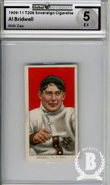 1909-11 T206 #54 Al Bridwell/with Cap