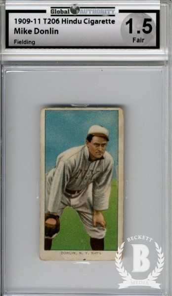 1909-11 T206 #130 Mike Donlin/Fielding