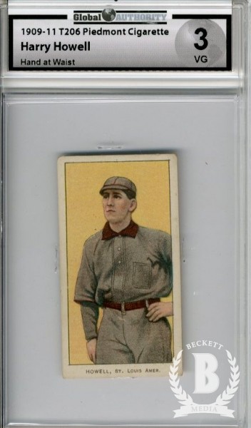 1909-11 T206 #222 Harry Howell/Hand at Waist