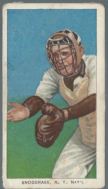 1909-11 T206 #457 Fred Snodgrass/Catching