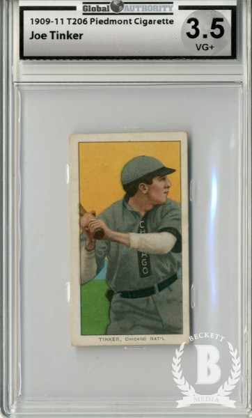 1909-11 T206 #488 Joe Tinker/Bat off Shoulder