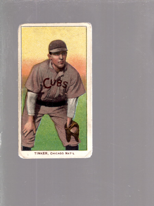 1909-11 T206 488 Joe Tinker Hands on Knees 3 VG 