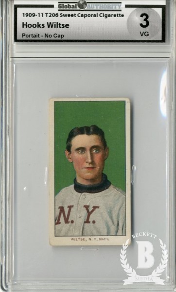 1909-11 T206 #521 Hooks Wiltse/Portrait No Cap