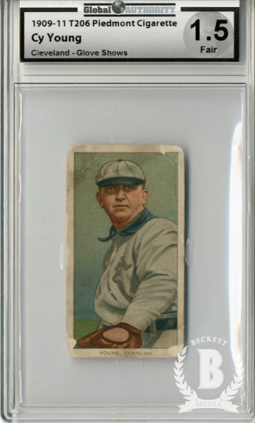 1909-11 T206 #525 Cy Young/Glove Shows