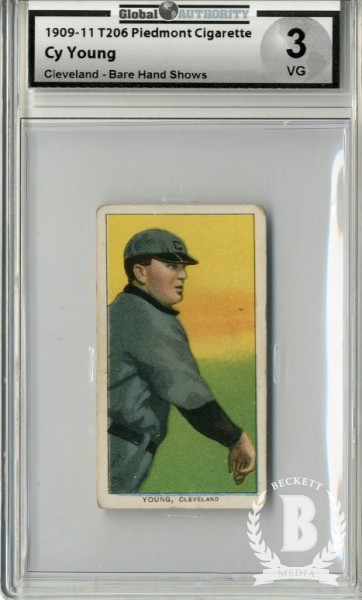 1909-11 T206 #524 Cy Young/Bare Hand Shows