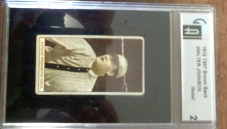 1912 T207 Brown Background #87 Walter Johnson