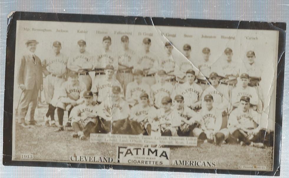 1913 Fatima Teams T200 #3 Cleveland Americans