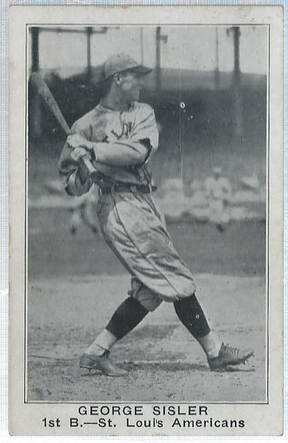 1921 E121 American Caramel Series of 80 #91A George Sisler Batting