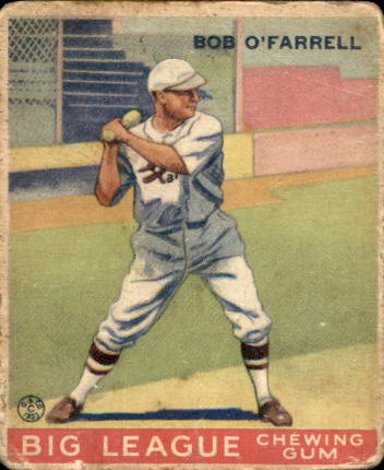 1933 Goudey #34 Bob O'Farrell RC