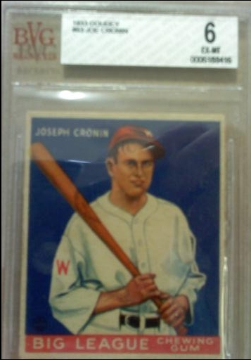 1933 Goudey #63 Joe Cronin BAT RC