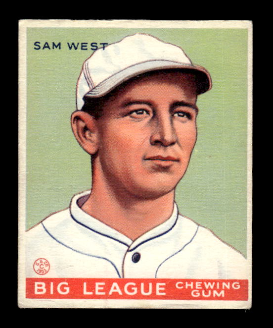 1933 Goudey #166 Sam West RC