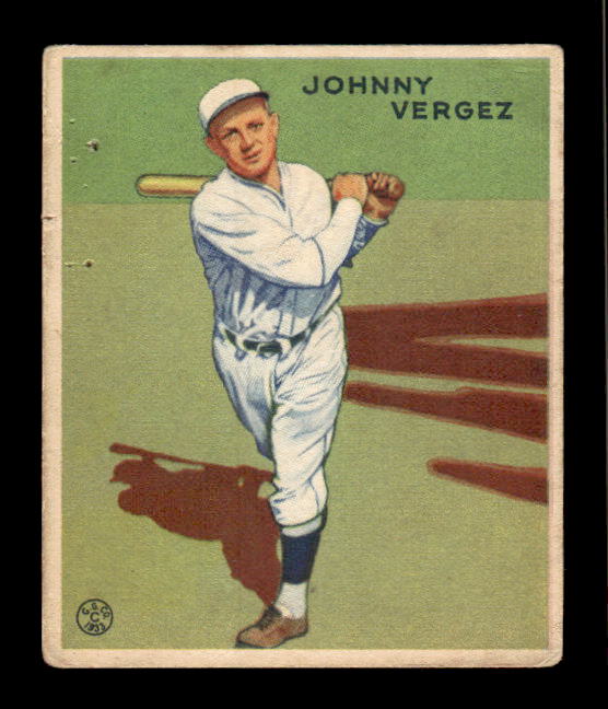 1933 Goudey #233 Johnny Vergez RC