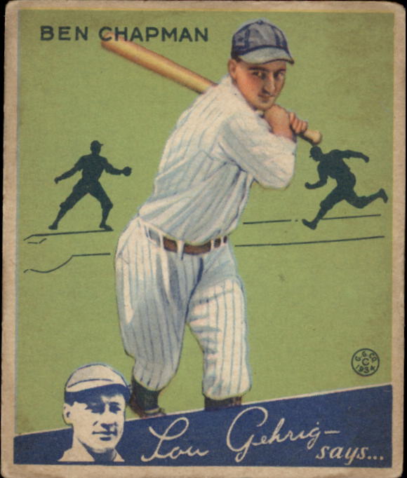 1934 Goudey #9 Ben Chapman