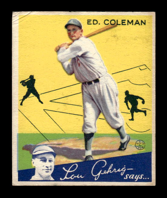 1934 Goudey #28 Ed Coleman RC