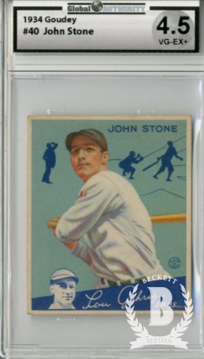 1934 Goudey #40 John Stone RC