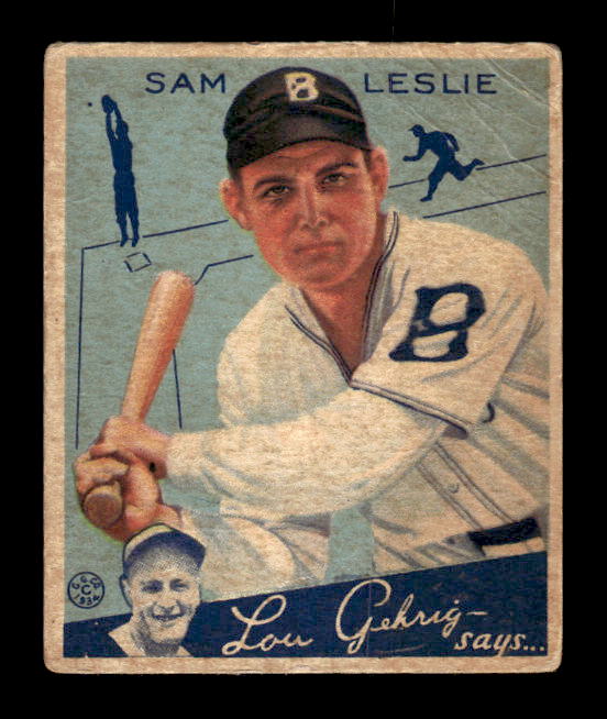 1934 Goudey #49 Sam Leslie RC