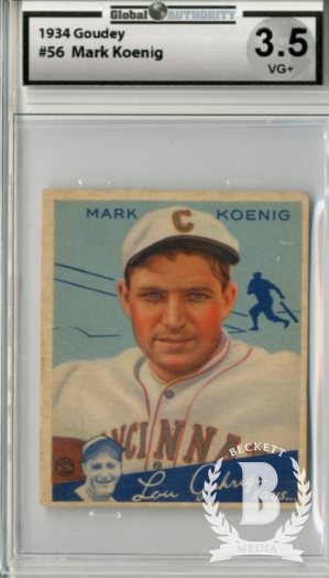 1934 Goudey #56 Mark Koenig