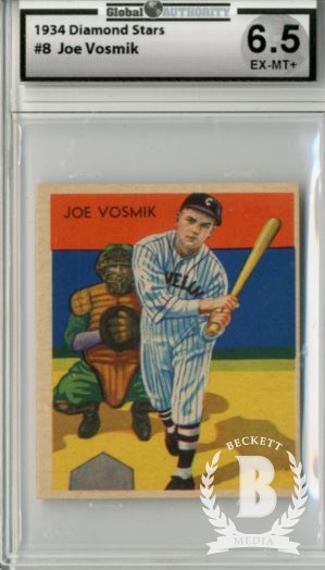 1934-36 Diamond Stars #8 Joe Vosmik XRC (34G,35G,36B)